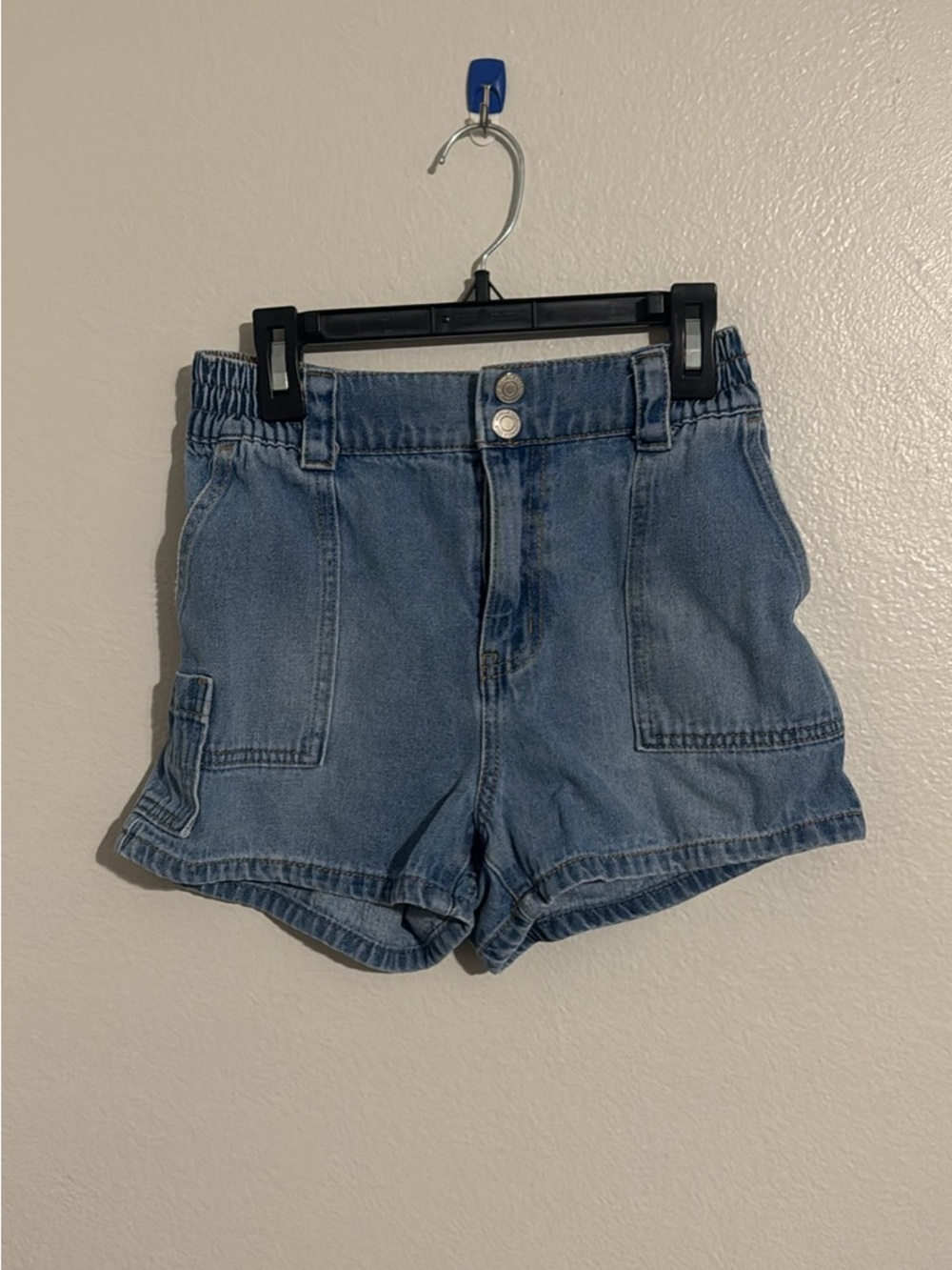 Vanilla Star Light Blue High-Rise Denim Shorts